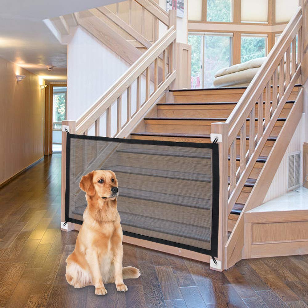 Mesh Dog Gate Dog Gate for Stairs Puppy Gate Magic Gate for Dogs
